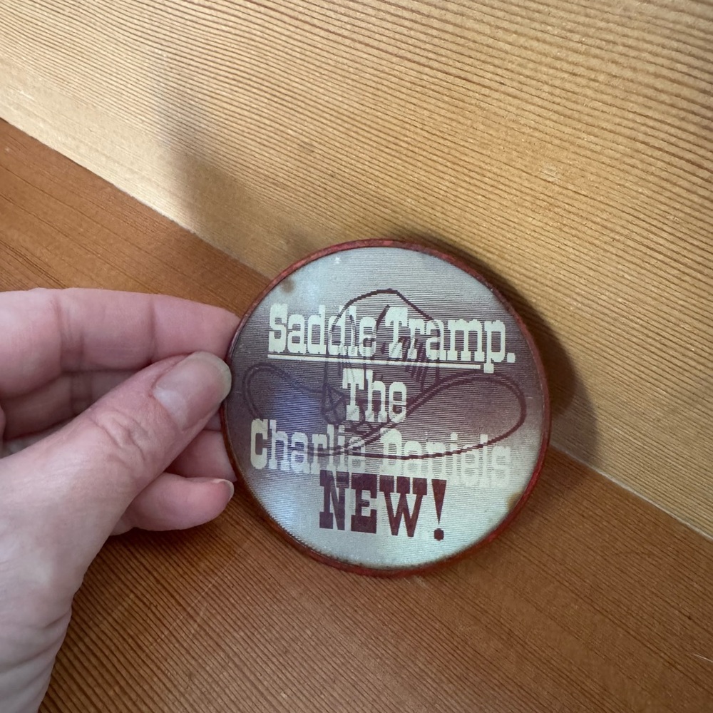 $5 bundled - VTG The Charlie Daniels Band Saddle Tramp Pin